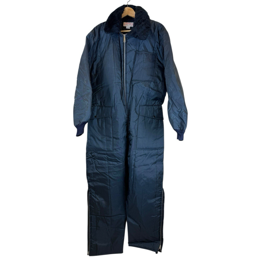 Dupont‎ Dacron Hollofil 808 Cold Storage Overalls XL Blue Made USA NWOT Full Zip